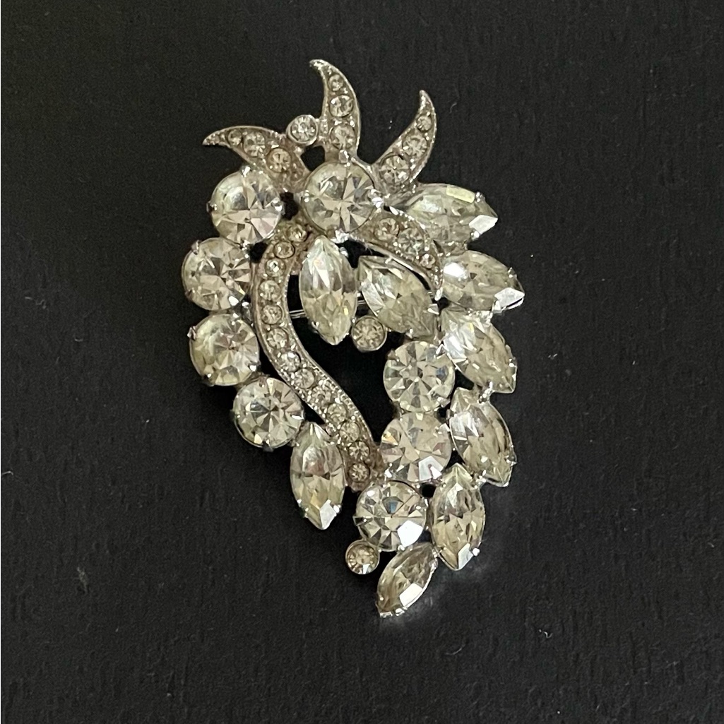 Vintage Signed Eisenberg Ice Rhinestone Brooch 90$